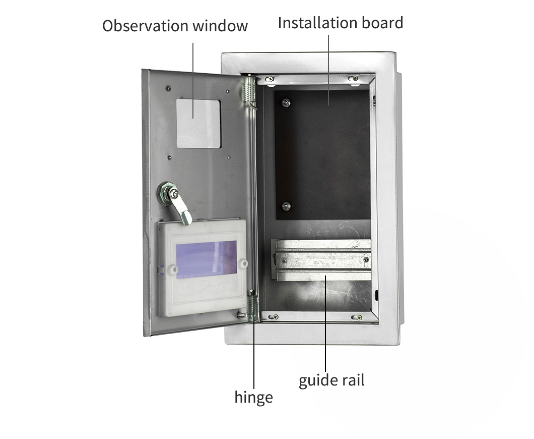 Boîtier de compteur électrique encastré en acier inoxydable