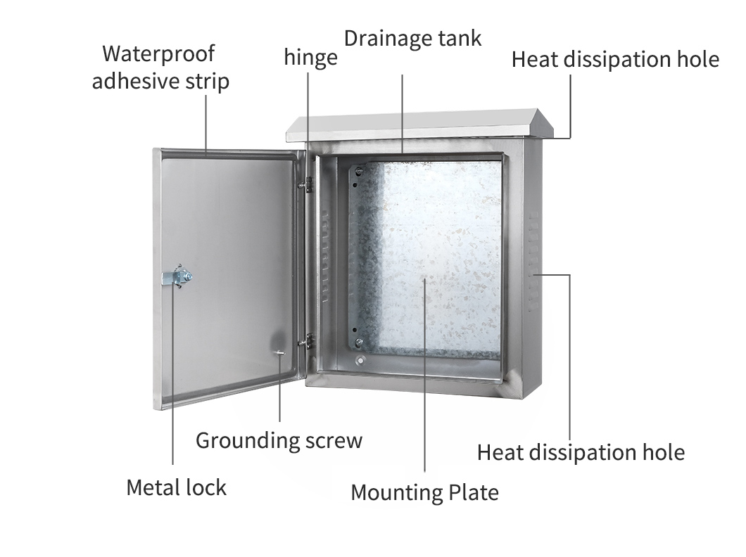 Boîtier extérieur en acier inoxydable résistant aux intempéries