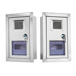 Boîtier de compteur mural en acier inoxydable avec fenêtre